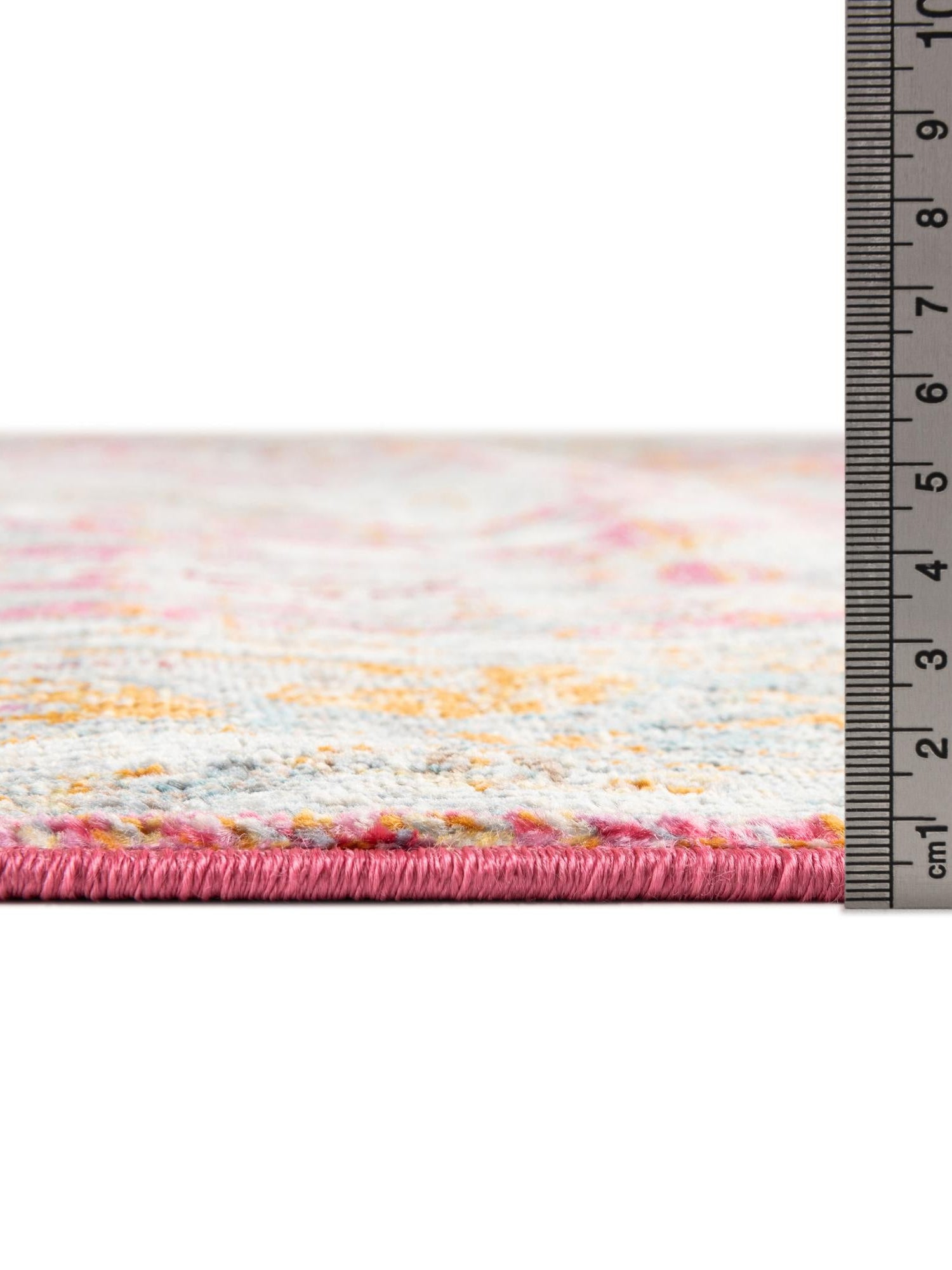 Pink 3' 3 x 3' 3 Paragon Round Area Rug 100% Polypropylene Colorful Vivid Boho Style Modern Carpet for Unique Interiors for Sale at Rug Engine