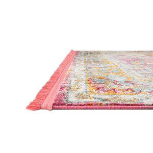 Pink 8' 2 x 8' 2 Paragon Square Area Rug 100% Polypropylene Colorful Vivid Boho Style Modern Carpet for Unique Interiors for Sale at Rug Engine