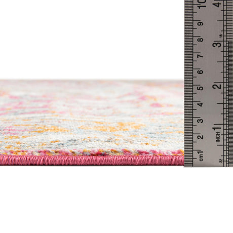 Pink 5' 5 x 8' Paragon Oval Area Rug 100% Polypropylene Colorful Vivid Boho Style Modern Carpet for Unique Interiors for Sale at Rug Engine