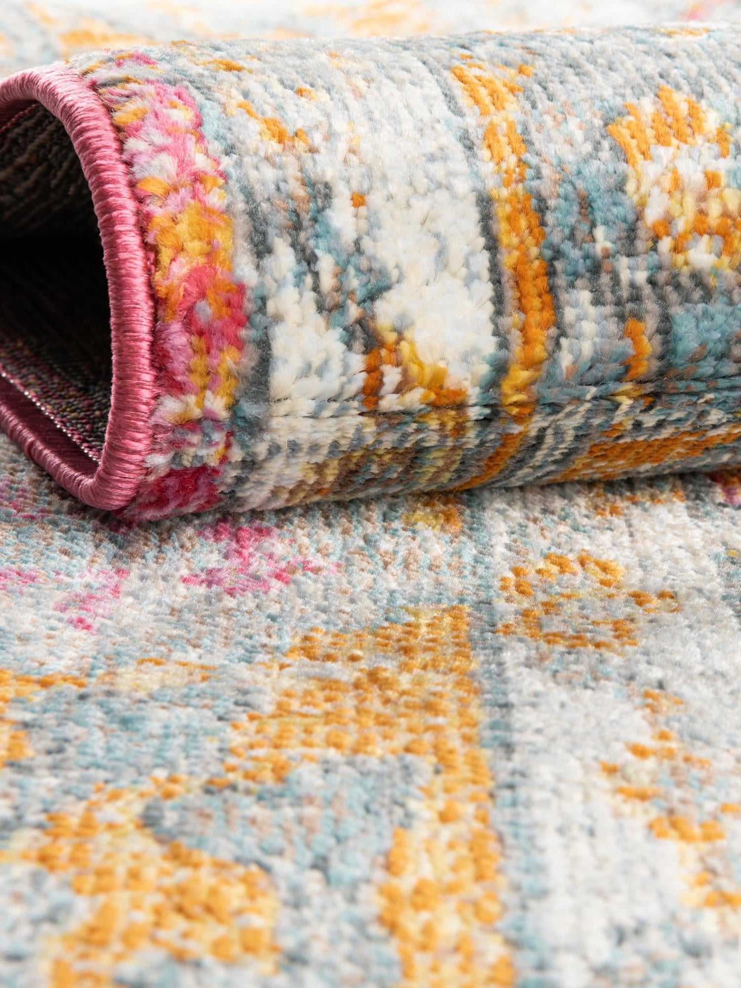 Pink 8' 2 x 8' 2 Paragon Octagon Area Rug 100% Polypropylene Colorful Vivid Boho Style Modern Carpet for Unique Interiors for Sale at Rug Engine