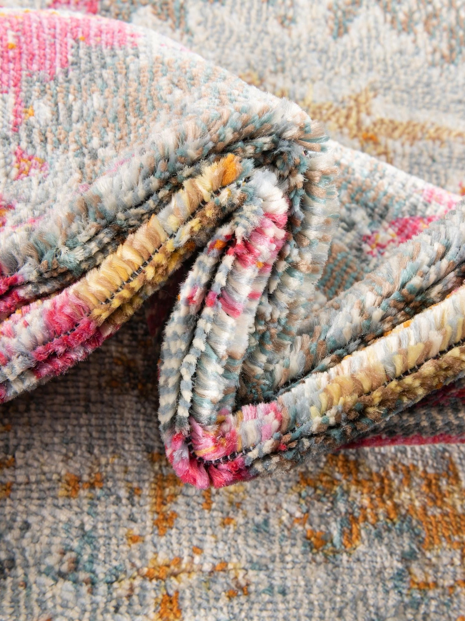 Pink 8' 2 x 8' 2 Paragon Octagon Area Rug 100% Polypropylene Colorful Vivid Boho Style Modern Carpet for Unique Interiors for Sale at Rug Engine