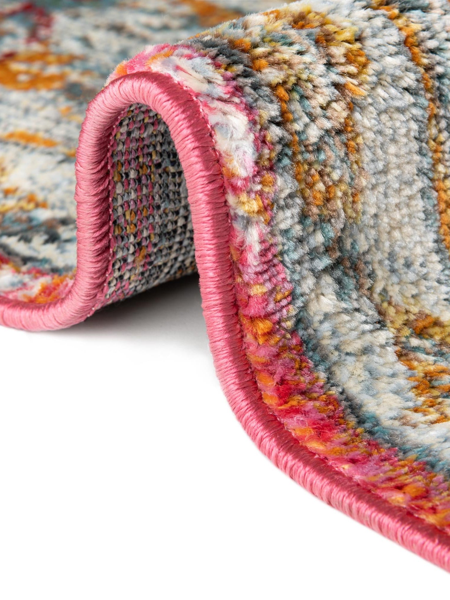 Pink 8' 2 x 8' 2 Paragon Octagon Area Rug 100% Polypropylene Colorful Vivid Boho Style Modern Carpet for Unique Interiors for Sale at Rug Engine