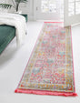 Pink 2' 7 x 13' 1 Paragon Runner Area Rug 100% Polypropylene Colorful Vivid Boho Style Modern Carpet for Unique Interiors for Sale at Rug Engine