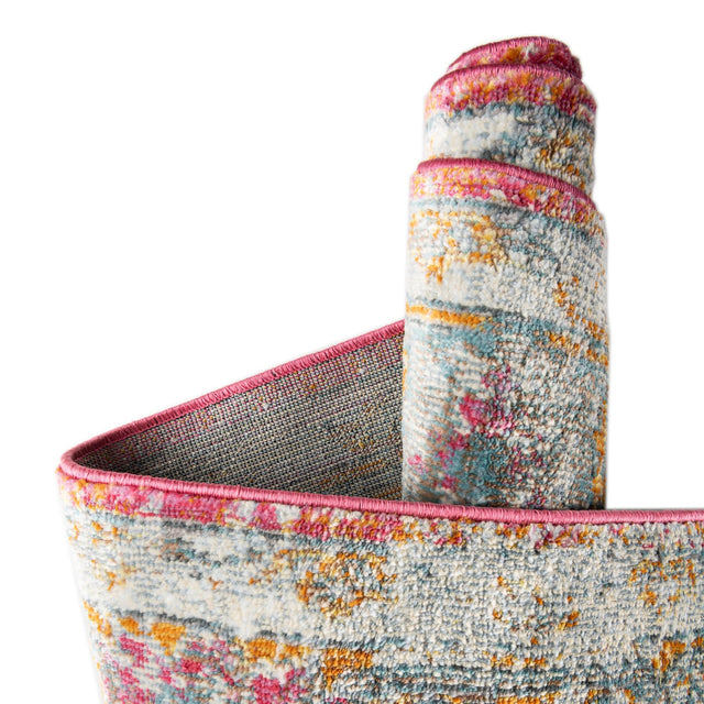 Pink 2' 7 x 12' Paragon Runner Area Rug 100% Polypropylene Colorful Vivid Boho Style Modern Carpet for Unique Interiors for Sale at Rug Engine