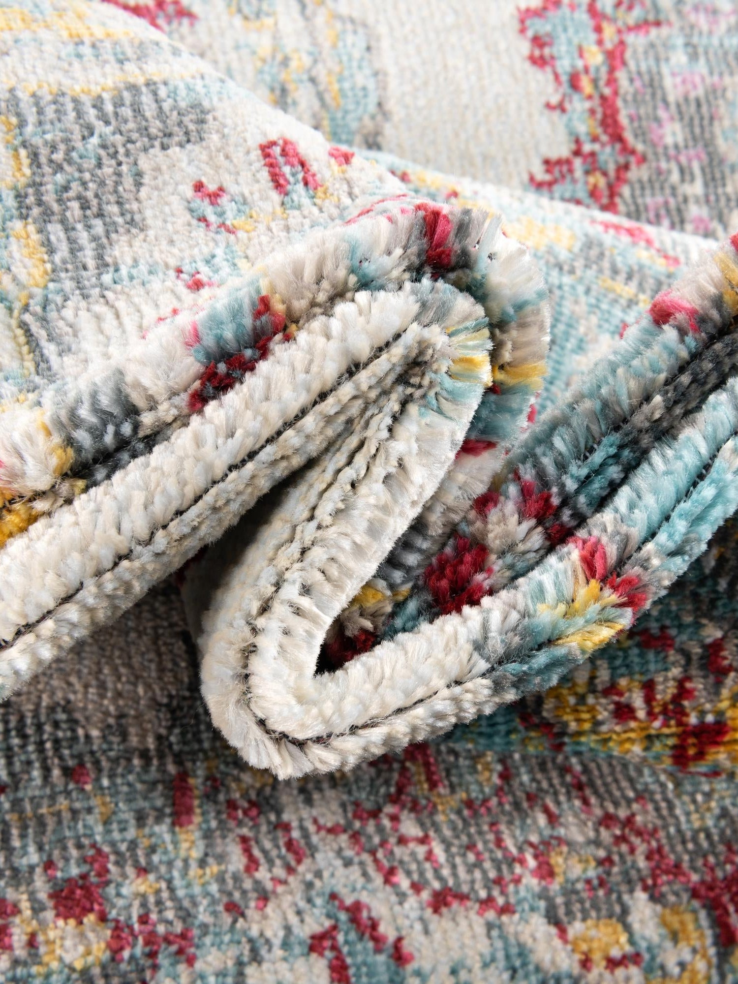 Cream 8' 2 x 8' 2 Paragon Square Area Rug 100% Polypropylene Colorful Vivid Boho Style Modern Carpet for Unique Interiors for Sale at Rug Engine