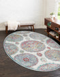 Cream 5' 5 x 8' Paragon Oval Area Rug 100% Polypropylene Colorful Vivid Boho Style Modern Carpet for Unique Interiors for Sale at Rug Engine
