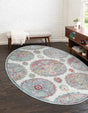 Cream 8' 2 x 10' Paragon Oval Area Rug 100% Polypropylene Colorful Vivid Boho Style Modern Carpet for Unique Interiors for Sale at Rug Engine