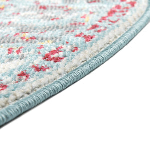 Cream 5' 5 x 8' Paragon Oval Area Rug 100% Polypropylene Colorful Vivid Boho Style Modern Carpet for Unique Interiors for Sale at Rug Engine