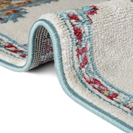 Cream 6' x 6' Paragon Octagon Area Rug 100% Polypropylene Colorful Vivid Boho Style Modern Carpet for Unique Interiors for Sale at Rug Engine