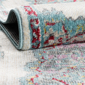 Cream 2' 7 x 12' Paragon Runner Area Rug 100% Polypropylene Colorful Vivid Boho Style Modern Carpet for Unique Interiors for Sale at Rug Engine