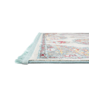 Cream 2' 2 x 8' Paragon Runner Area Rug 100% Polypropylene Colorful Vivid Boho Style Modern Carpet for Unique Interiors for Sale at Rug Engine