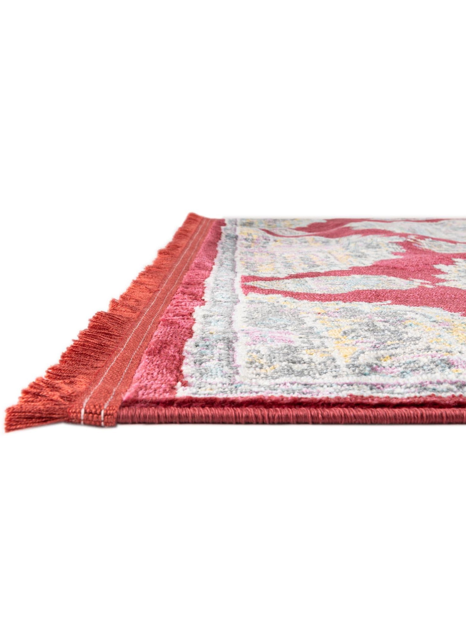 Red 9' x 12' Paragon Rectangle Area Rug 100% Polypropylene Colorful Vivid Boho Style Modern Carpet for Unique Interiors for Sale at Rug Engine