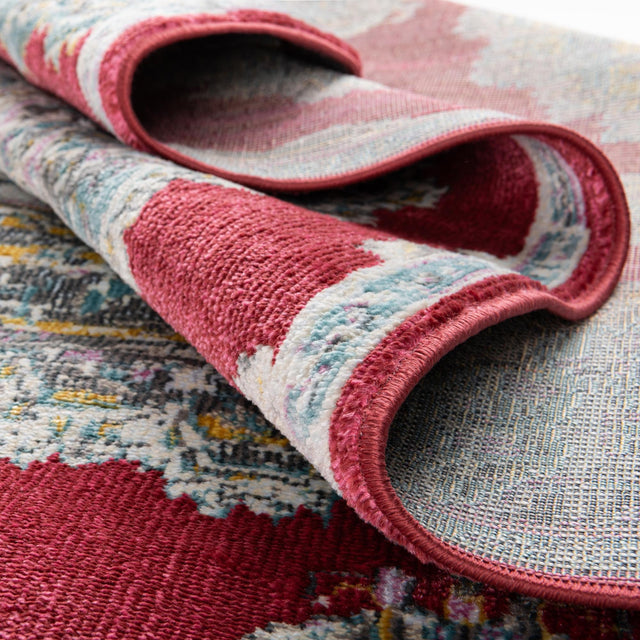 Red 2' 2 x 3' Paragon Rectangle Area Rug 100% Polypropylene Colorful Vivid Boho Style Modern Carpet for Unique Interiors for Sale at Rug Engine