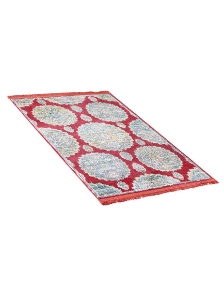 Red 2' 2 x 3' Paragon Rectangle Area Rug 100% Polypropylene Colorful Vivid Boho Style Modern Carpet for Unique Interiors for Sale at Rug Engine