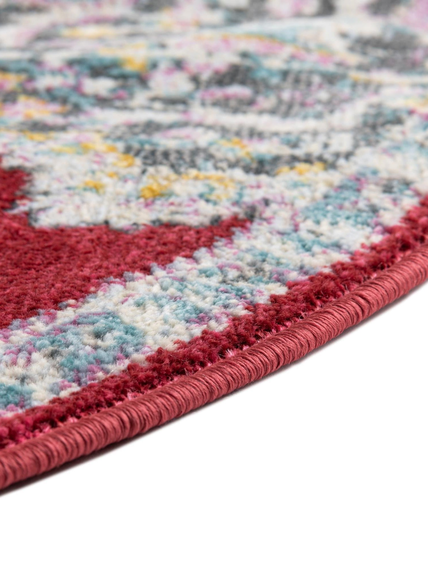 Red 5' 5 x 8' Paragon Oval Area Rug 100% Polypropylene Colorful Vivid Boho Style Modern Carpet for Unique Interiors for Sale at Rug Engine