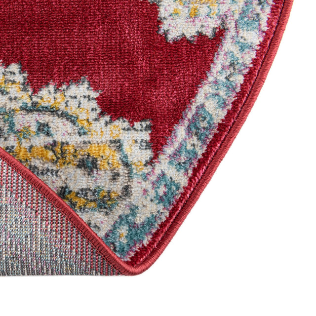Red 8' 2 x 10' Paragon Oval Area Rug 100% Polypropylene Colorful Vivid Boho Style Modern Carpet for Unique Interiors for Sale at Rug Engine