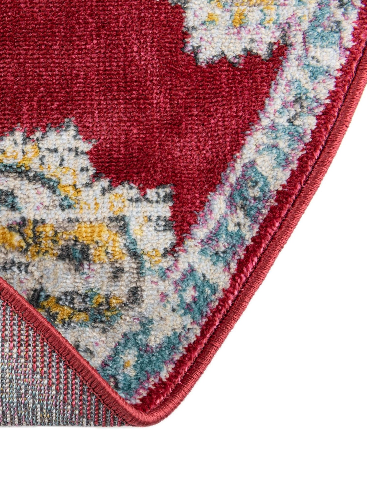 Red 5' 5 x 8' Paragon Oval Area Rug 100% Polypropylene Colorful Vivid Boho Style Modern Carpet for Unique Interiors for Sale at Rug Engine