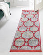 Red 2' 2 x 8' Paragon Runner Area Rug 100% Polypropylene Colorful Vivid Boho Style Modern Carpet for Unique Interiors for Sale at Rug Engine