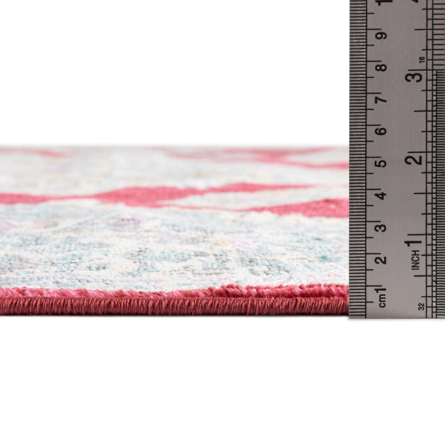 Red 2' 7 x 10' Paragon Runner Area Rug 100% Polypropylene Colorful Vivid Boho Style Modern Carpet for Unique Interiors for Sale at Rug Engine