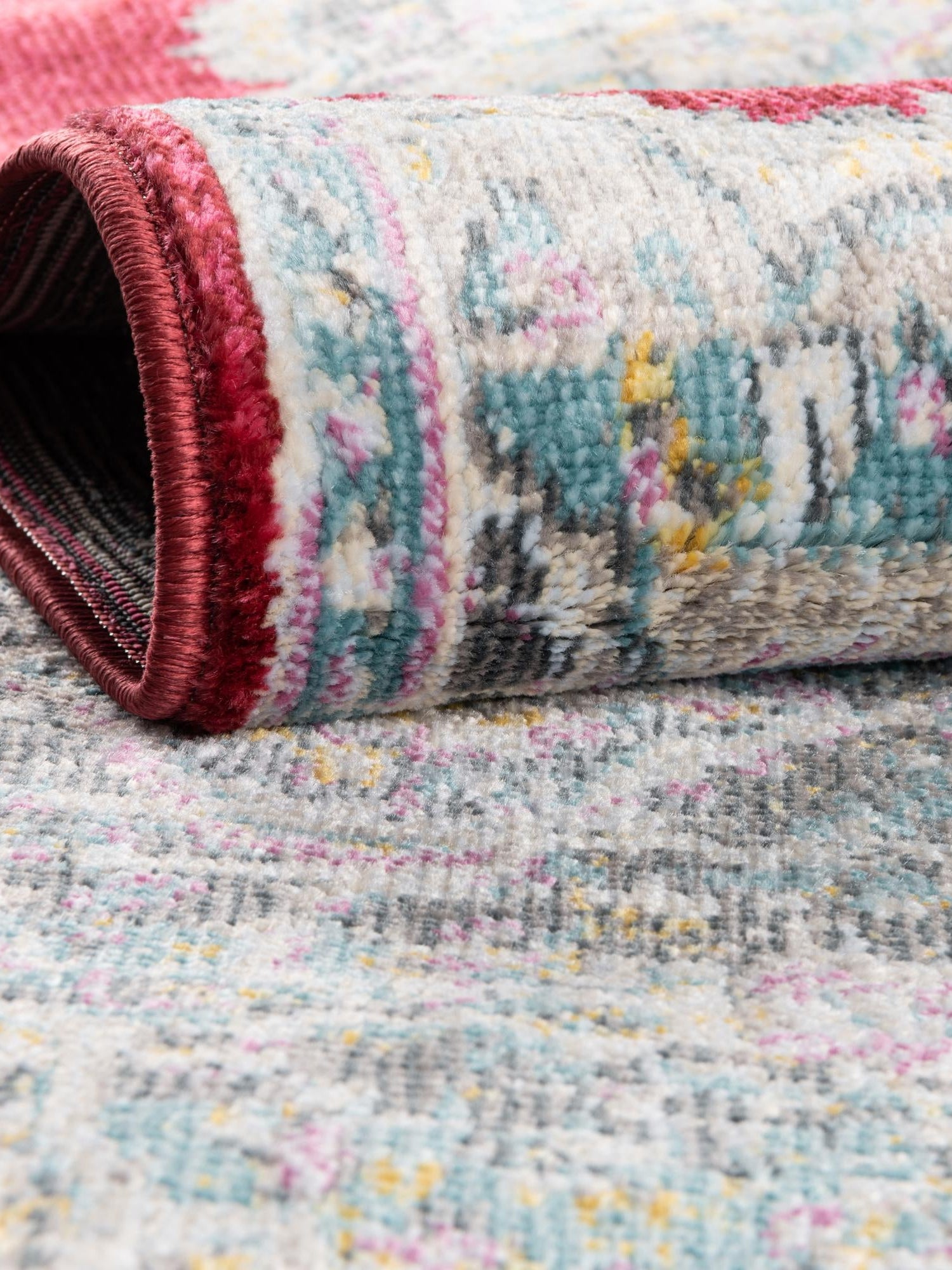 Red 2' 7 x 12' Paragon Runner Area Rug 100% Polypropylene Colorful Vivid Boho Style Modern Carpet for Unique Interiors for Sale at Rug Engine