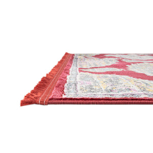 Red 2' 2 x 6' Paragon Runner Area Rug 100% Polypropylene Colorful Vivid Boho Style Modern Carpet for Unique Interiors for Sale at Rug Engine