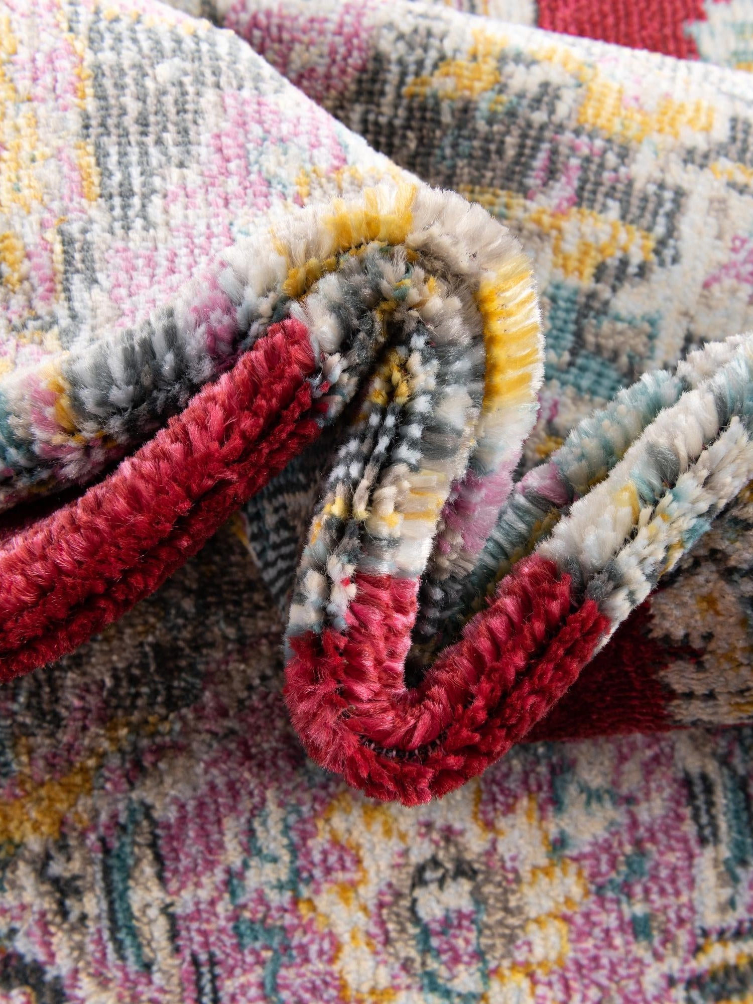 Red 2' 7 x 10' Paragon Runner Area Rug 100% Polypropylene Colorful Vivid Boho Style Modern Carpet for Unique Interiors for Sale at Rug Engine