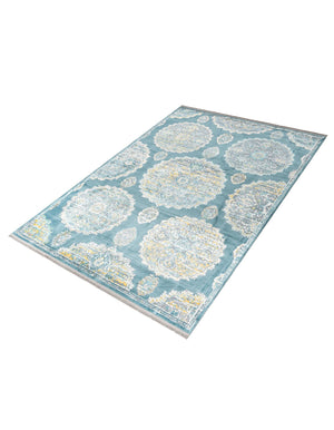 Gray and Blue 8' 2 x 10' Paragon Rectangle Area Rug 100% Polypropylene Colorful Vivid Boho Style Modern Carpet for Unique Interiors for Sale at Rug Engine