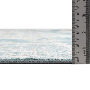 Gray and Blue 9' x 12' Paragon Rectangle Area Rug 100% Polypropylene Colorful Vivid Boho Style Modern Carpet for Unique Interiors for Sale at Rug Engine