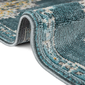 Gray and Blue 8' 2 x 10' Paragon Rectangle Area Rug 100% Polypropylene Colorful Vivid Boho Style Modern Carpet for Unique Interiors for Sale at Rug Engine
