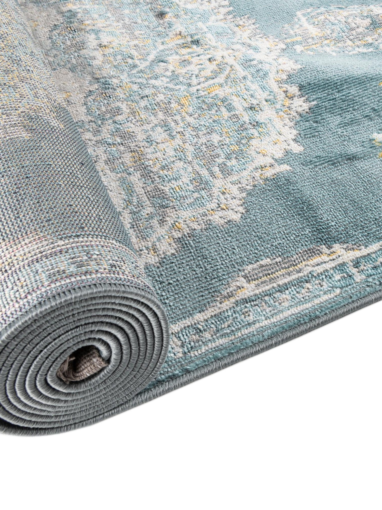 Gray and Blue 6' x 9' Paragon Rectangle Area Rug 100% Polypropylene Colorful Vivid Boho Style Modern Carpet for Unique Interiors for Sale at Rug Engine
