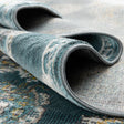 Gray and Blue 5' 5 x 8' Paragon Rectangle Area Rug 100% Polypropylene Colorful Vivid Boho Style Modern Carpet for Unique Interiors for Sale at Rug Engine