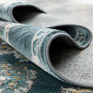 Gray and Blue 2' 2 x 3' Paragon Rectangle Area Rug 100% Polypropylene Colorful Vivid Boho Style Modern Carpet for Unique Interiors for Sale at Rug Engine