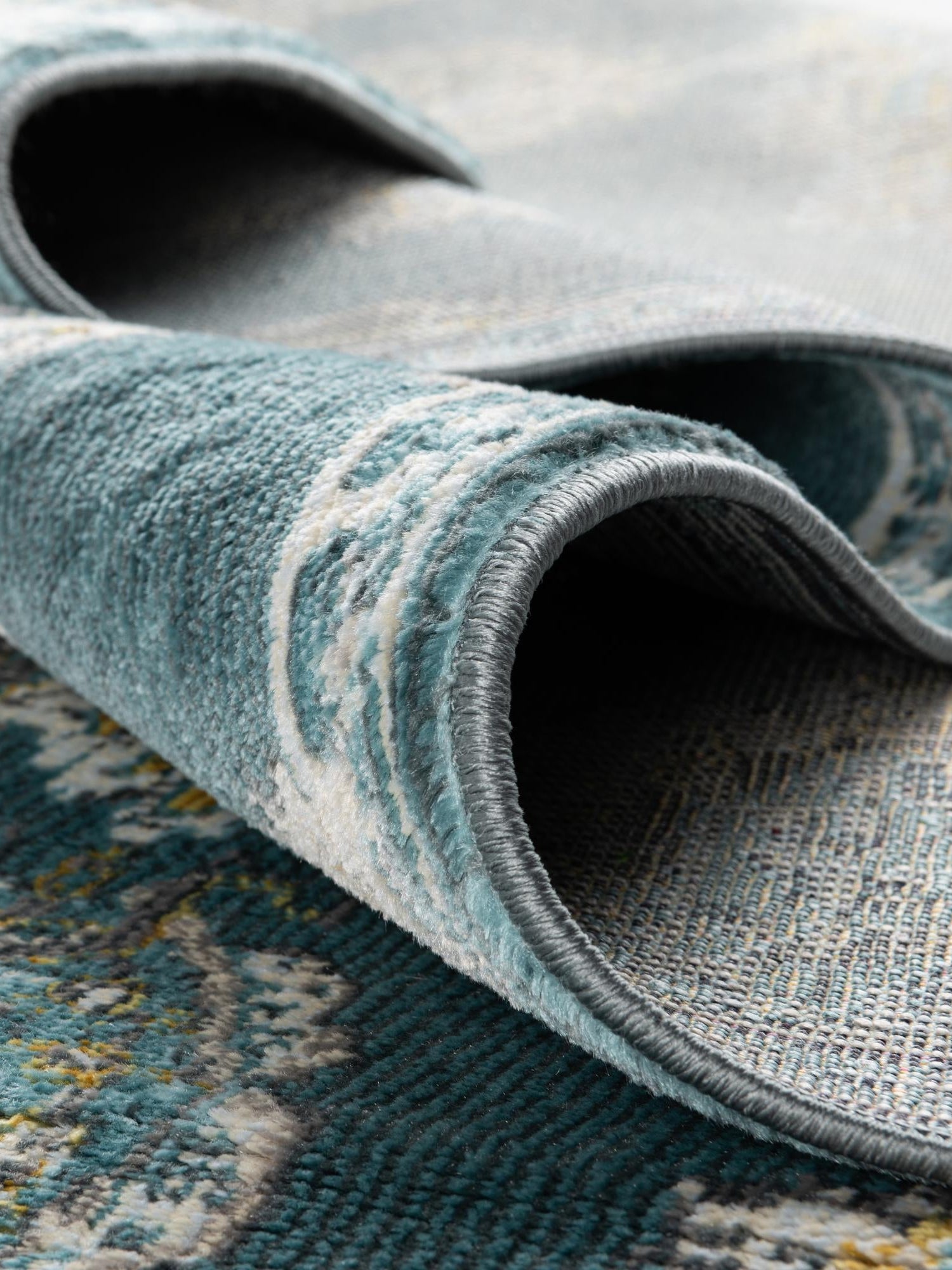 Gray and Blue 6' x 9' Paragon Rectangle Area Rug 100% Polypropylene Colorful Vivid Boho Style Modern Carpet for Unique Interiors for Sale at Rug Engine