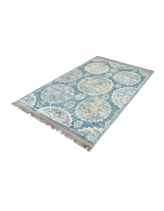 Gray and Blue 2' 2 x 3' Paragon Rectangle Area Rug 100% Polypropylene Colorful Vivid Boho Style Modern Carpet for Unique Interiors for Sale at Rug Engine