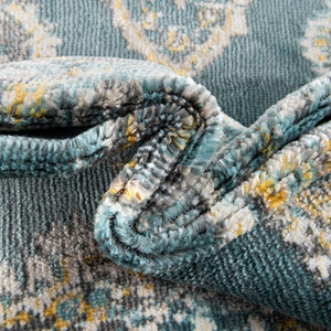 Gray and Blue 8' 2 x 8' 2 Paragon Octagon Area Rug 100% Polypropylene Colorful Vivid Boho Style Modern Carpet for Unique Interiors for Sale at Rug Engine