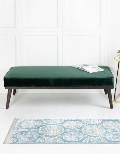 Gray and Blue 2' 2 x 8' Paragon Runner Area Rug 100% Polypropylene Colorful Vivid Boho Style Modern Carpet for Unique Interiors for Sale at Rug Engine