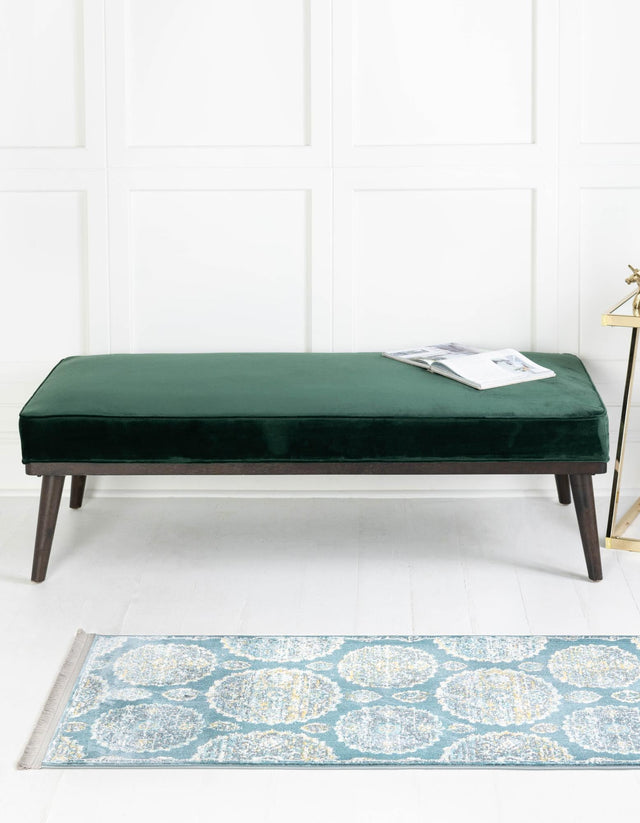 Gray and Blue 2' 7 x 12' Paragon Runner Area Rug 100% Polypropylene Colorful Vivid Boho Style Modern Carpet for Unique Interiors for Sale at Rug Engine