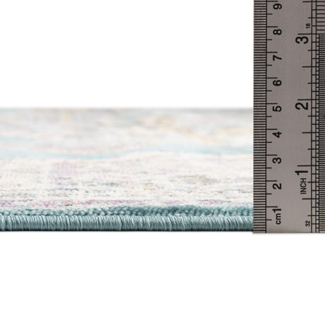 Blue 2' 2 x 3' Paragon Rectangle Area Rug 100% Polypropylene Colorful Vivid Boho Style Modern Carpet for Unique Interiors for Sale at Rug Engine