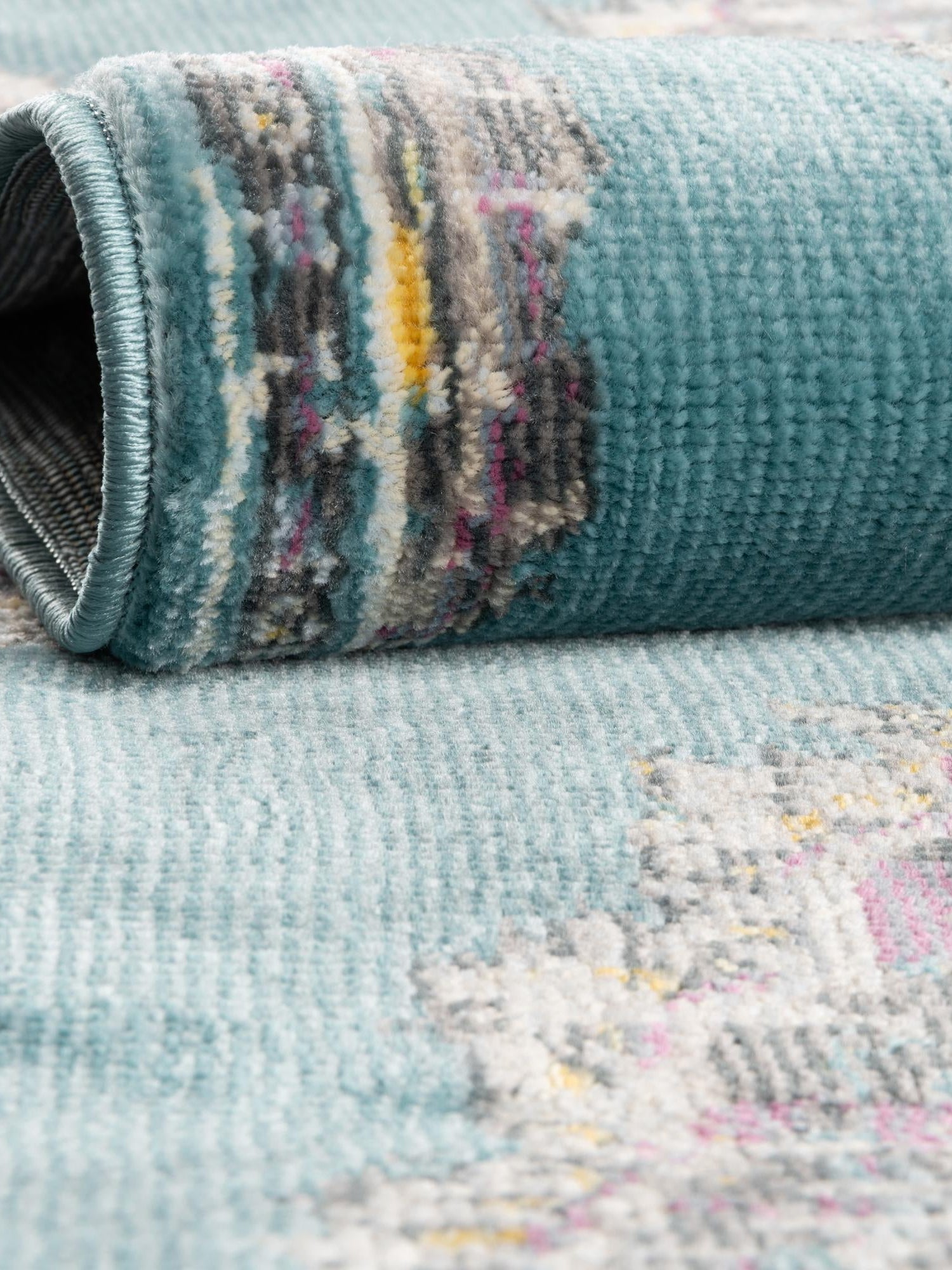 Blue 9' x 12' Paragon Rectangle Area Rug 100% Polypropylene Colorful Vivid Boho Style Modern Carpet for Unique Interiors for Sale at Rug Engine