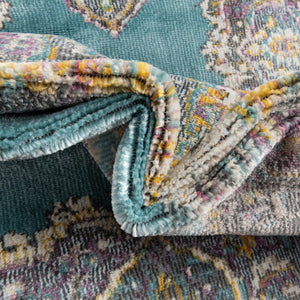 Blue 2' 2 x 3' Paragon Rectangle Area Rug 100% Polypropylene Colorful Vivid Boho Style Modern Carpet for Unique Interiors for Sale at Rug Engine