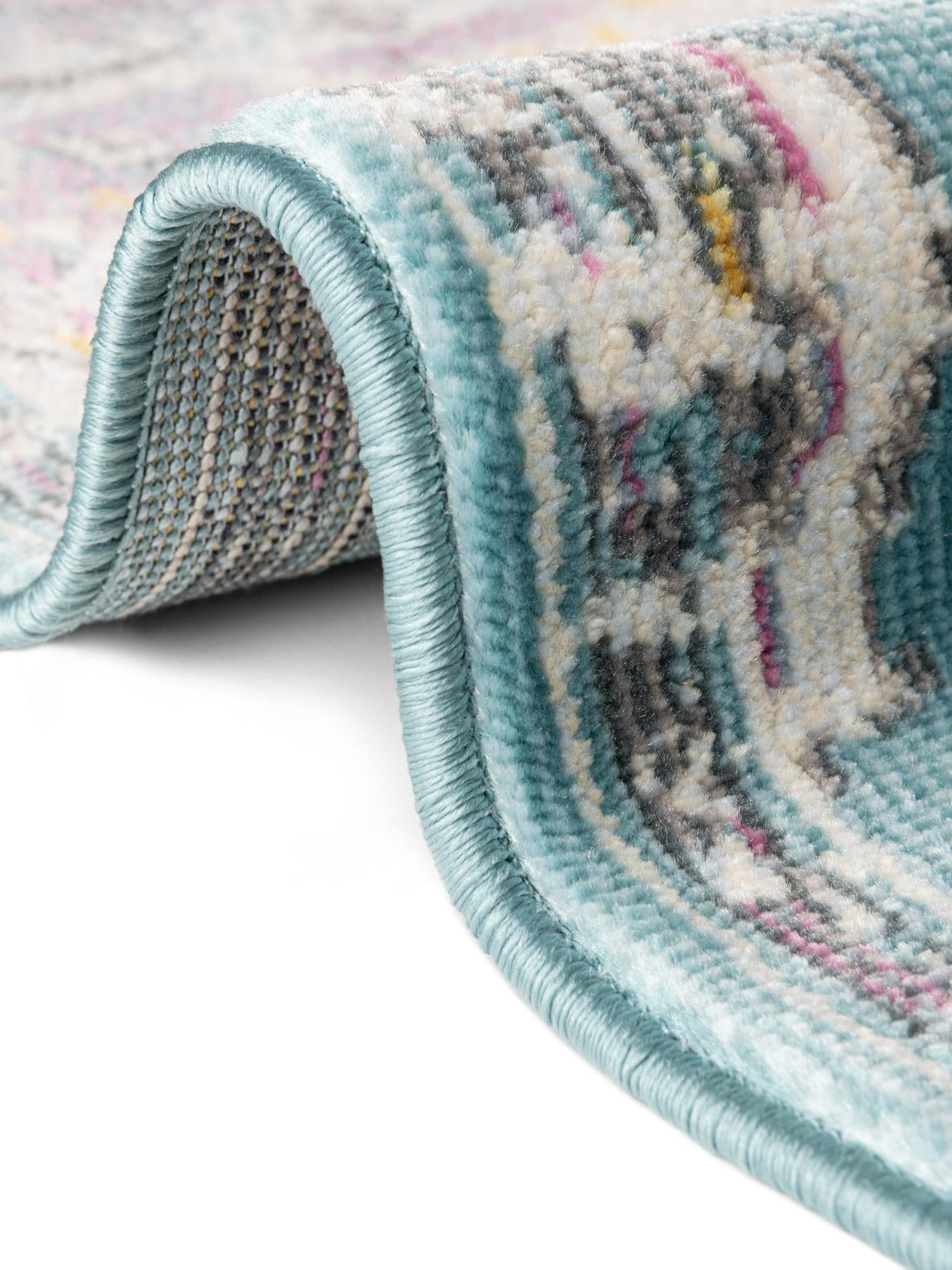 Blue 5' 5 x 5' 5 Paragon Square Area Rug 100% Polypropylene Colorful Vivid Boho Style Modern Carpet for Unique Interiors for Sale at Rug Engine