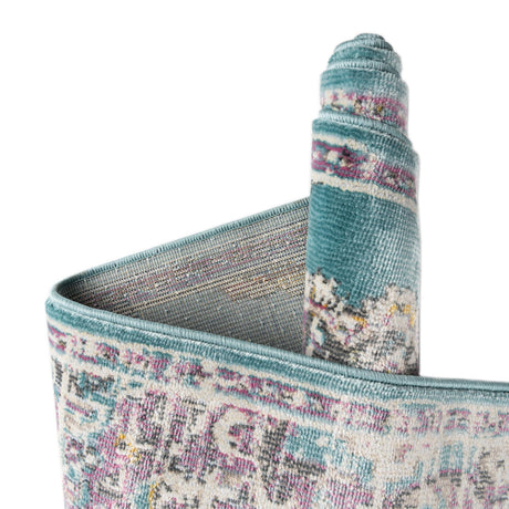 Blue 5' 5 x 5' 5 Paragon Square Area Rug 100% Polypropylene Colorful Vivid Boho Style Modern Carpet for Unique Interiors for Sale at Rug Engine