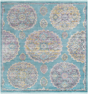 Blue 8' 2 x 8' 2 Paragon Square Area Rug 100% Polypropylene Colorful Vivid Boho Style Modern Carpet for Unique Interiors for Sale at Rug Engine