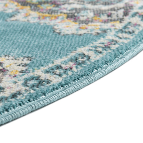 Blue 8' 2 x 10' Paragon Oval Area Rug 100% Polypropylene Colorful Vivid Boho Style Modern Carpet for Unique Interiors for Sale at Rug Engine
