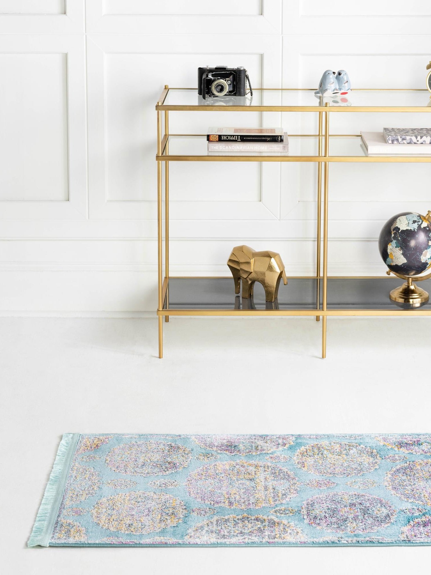 Blue 2' 2 x 6' Paragon Runner Area Rug 100% Polypropylene Colorful Vivid Boho Style Modern Carpet for Unique Interiors for Sale at Rug Engine