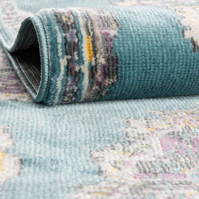 Blue 2' 7 x 12' Paragon Runner Area Rug 100% Polypropylene Colorful Vivid Boho Style Modern Carpet for Unique Interiors for Sale at Rug Engine