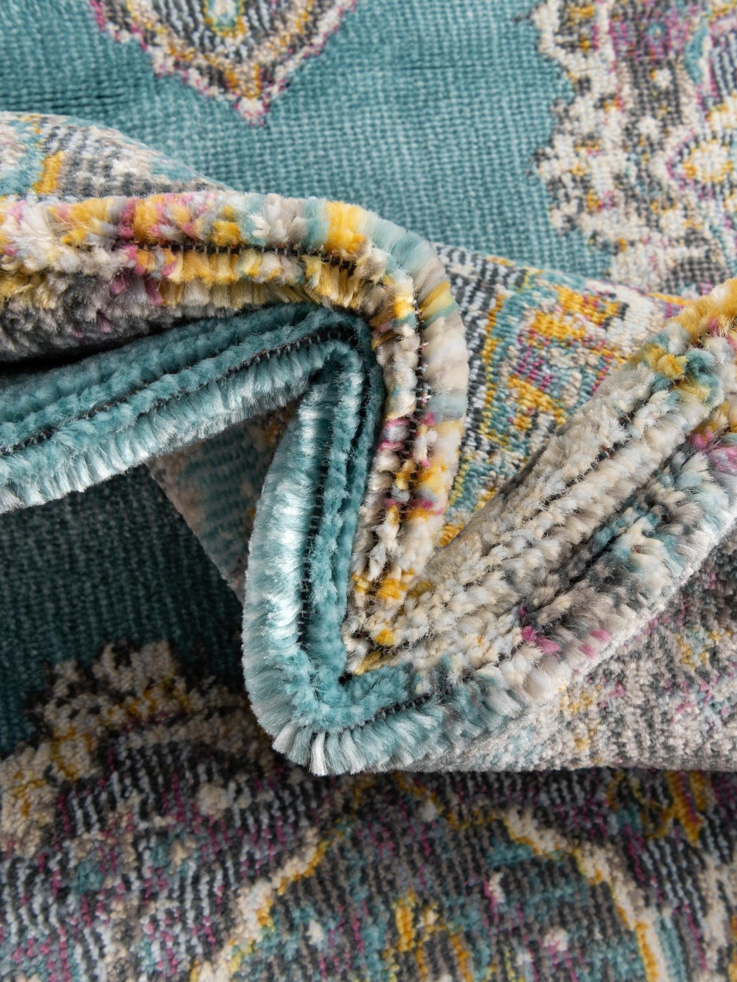 Blue 2' 7 x 12' Paragon Runner Area Rug 100% Polypropylene Colorful Vivid Boho Style Modern Carpet for Unique Interiors for Sale at Rug Engine