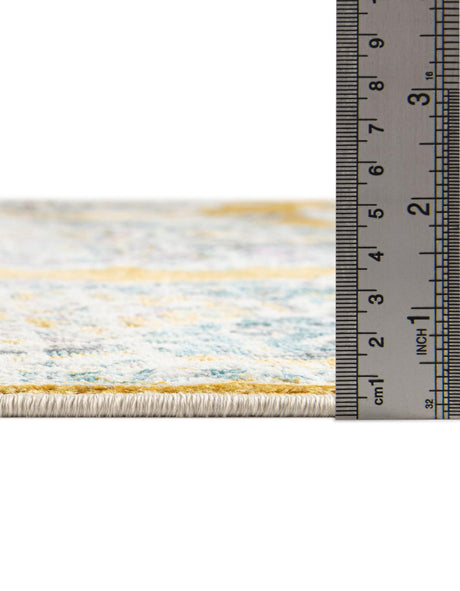 Yellow 9' x 12' Paragon Rectangle Area Rug 100% Polypropylene Colorful Vivid Boho Style Modern Carpet for Unique Interiors for Sale at Rug Engine