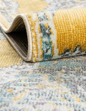 Yellow 9' x 12' Paragon Rectangle Area Rug 100% Polypropylene Colorful Vivid Boho Style Modern Carpet for Unique Interiors for Sale at Rug Engine
