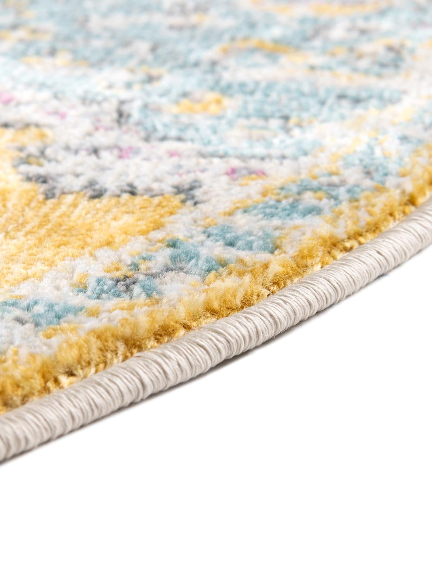 Yellow 3' 3 x 5' 3 Paragon Oval Area Rug 100% Polypropylene Colorful Vivid Boho Style Modern Carpet for Unique Interiors for Sale at Rug Engine